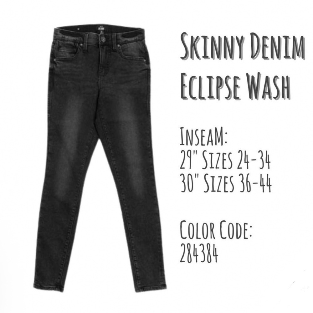 LuLaRoe Womens Skinny Jeans Size 36 36X30 Original Denim‎ Eclipse Wash Black NWT